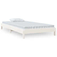 Letto Impilabile Bianco 75x190 cm in Legno Massello di Pino cod mxl 60417