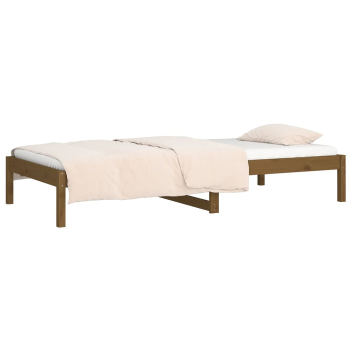 Dormeuse Marrone Miele 90x200 cm in Legno Massello di Pino 820415