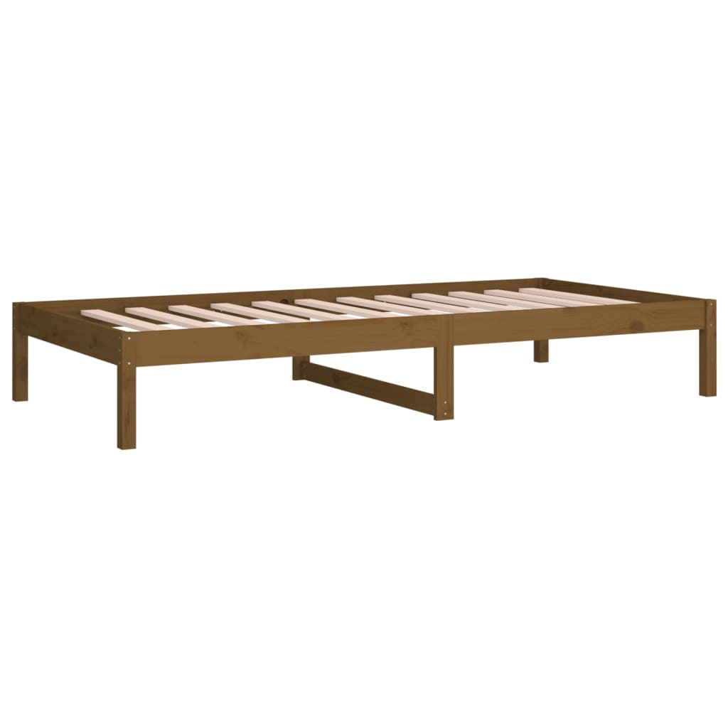 Dormeuse Marrone Miele 90x200 cm in Legno Massello di Pino 820415