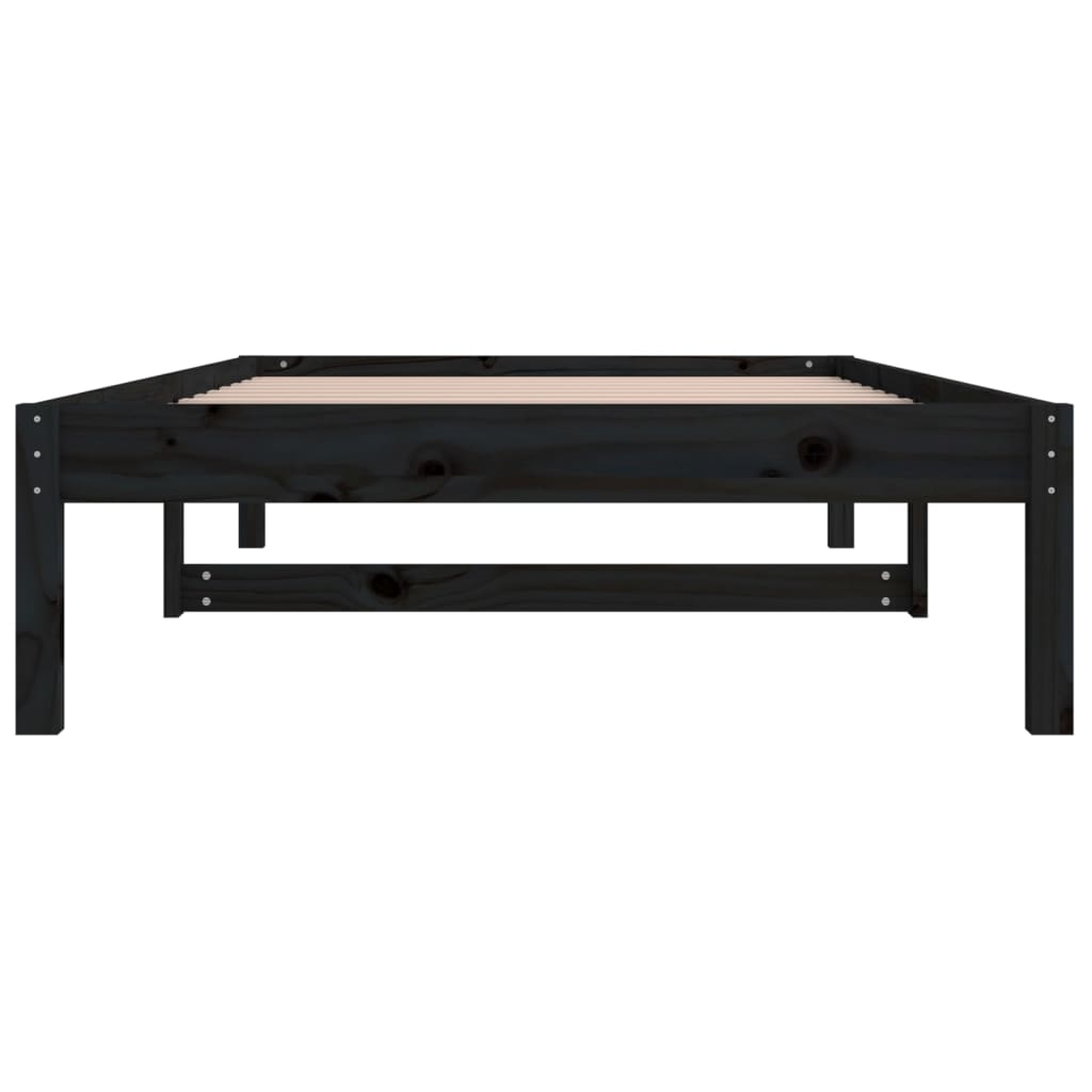 Dormeuse Nera 90x200 cm in Legno Massello di Pino cod mxl 57462