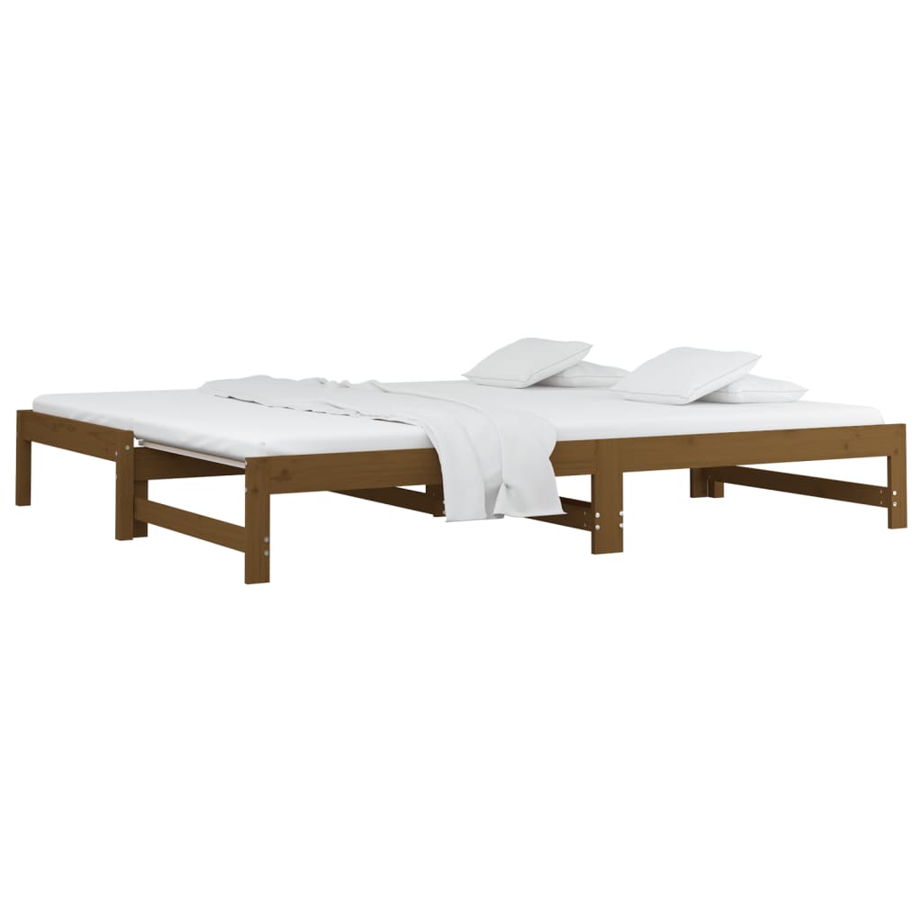 Dormeuse Estraibile Miele 2x(90x200) cm Legno Massello di Pino cod mxl 61310