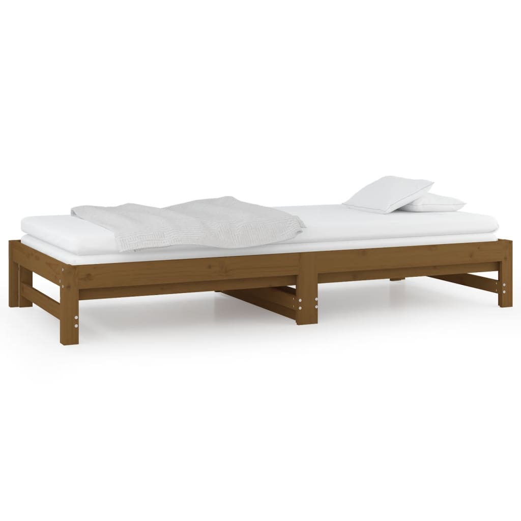 Dormeuse Estraibile Miele 2x(90x200) cm Legno Massello di Pino cod mxl 61310