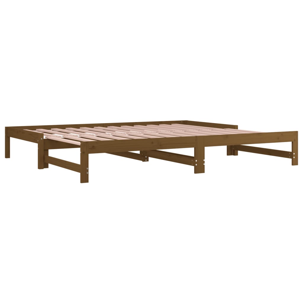 Dormeuse Estraibile Miele 2x(90x200) cm Legno Massello di Pino cod mxl 61310