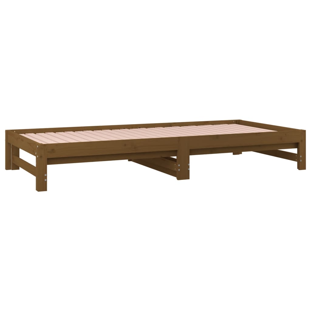 Dormeuse Estraibile Miele 2x(90x200) cm Legno Massello di Pino cod mxl 61310