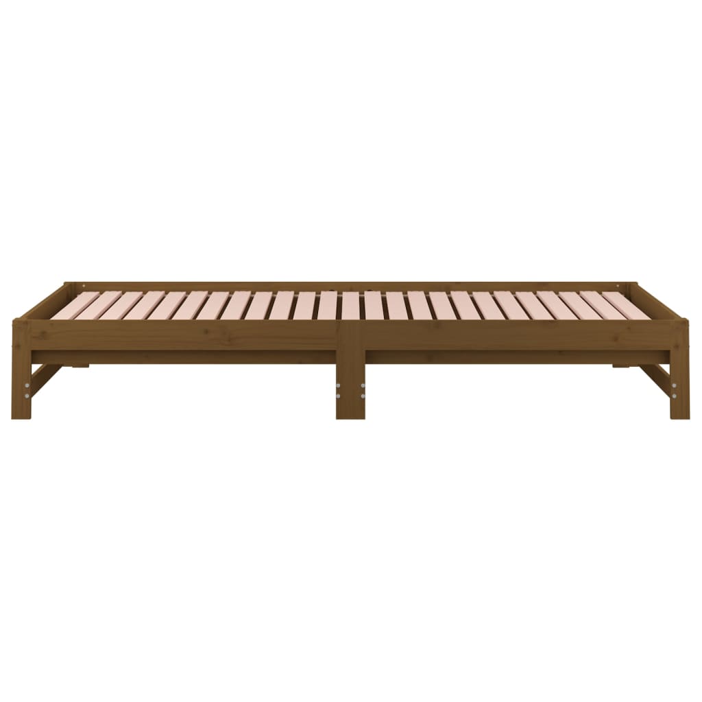 Dormeuse Estraibile Miele 2x(90x200) cm Legno Massello di Pino cod mxl 61310