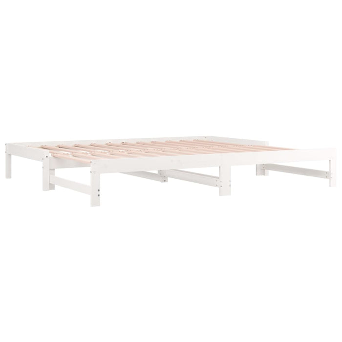 Dormeuse Estraibile Bianca 2x(80x200) cm Legno Massello di Pino 820433