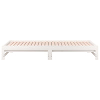 Dormeuse Estraibile Bianca 2x(80x200) cm Legno Massello di Pino 820433