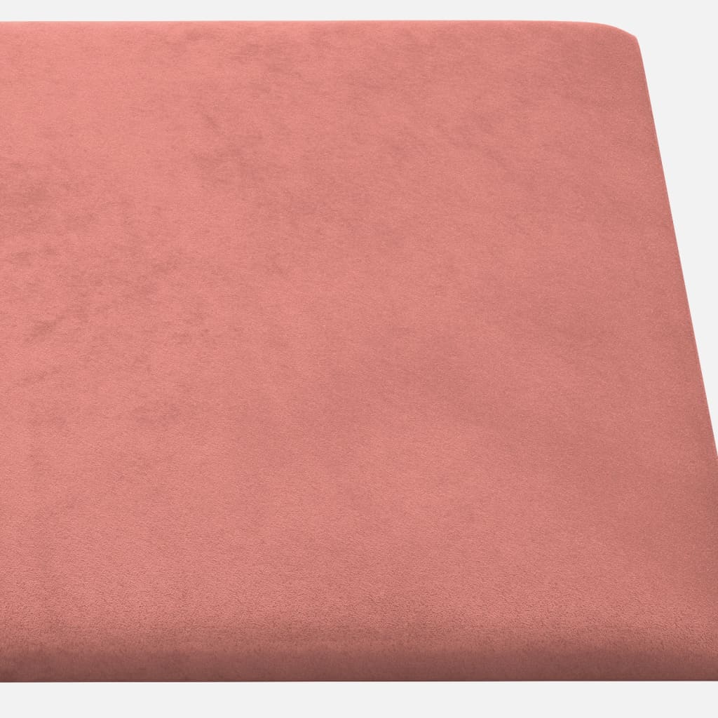 Pannelli Murali 12 pz Rosa 60x30 cm in Velluto 2,16 m² 343866