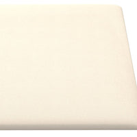 Pannelli Murali 12 pz Crema 60x30 cm Velluto 2,16 m² 343871