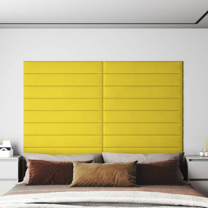 Pannelli Murali 12 pz Giallo Scuro 90x15 cm Tessuto 1,62 m² cod mxl 5876