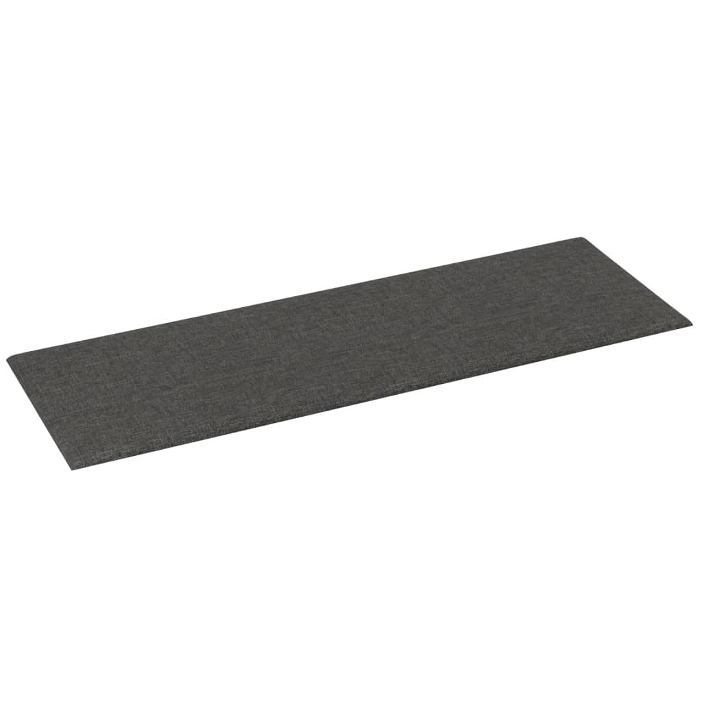 Pannelli Murali 12 pz Grigio Scuro 90x30 cm Tessuto 3,24 m² 343902