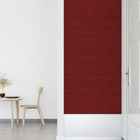 Pannelli Murali 12 pz Rosso Vino 90x30 cm in Tessuto 3,24 m² cod mxl 24776