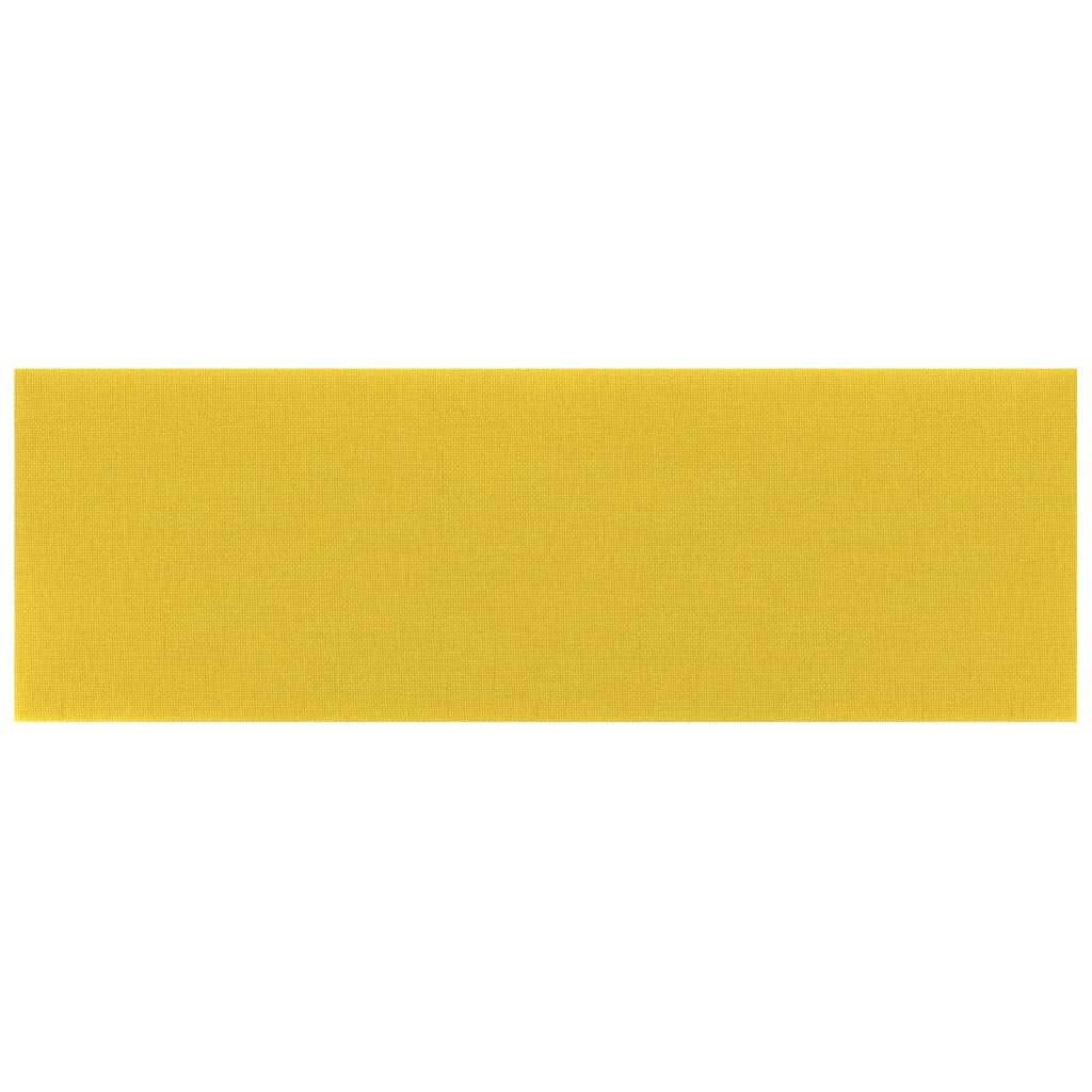 Pannelli Murali 12 pz Giallo chiaro 90x30 cm in Tessuto 3,24 m² 343909