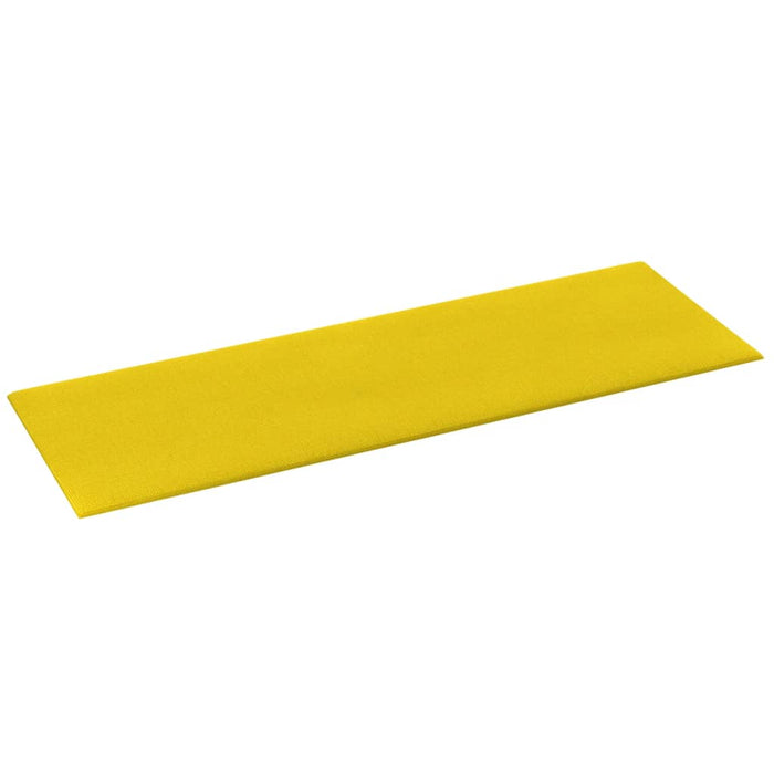 Pannelli Murali 12 pz Giallo chiaro 90x30 cm in Tessuto 3,24 m² 343909