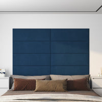 Pannelli Murali 12 pz Blu 90x30 cm Velluto 3,24 m² 343918