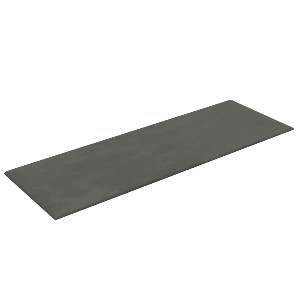 Pannelli Murali 12 pz Grigio Scuro 90x30 cm Velluto 3,24 m²