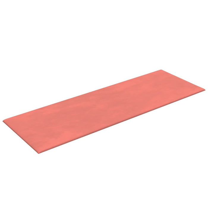 Pannelli Murali 12 pz Rosa 90x30 cm Velluto 3,24 m²