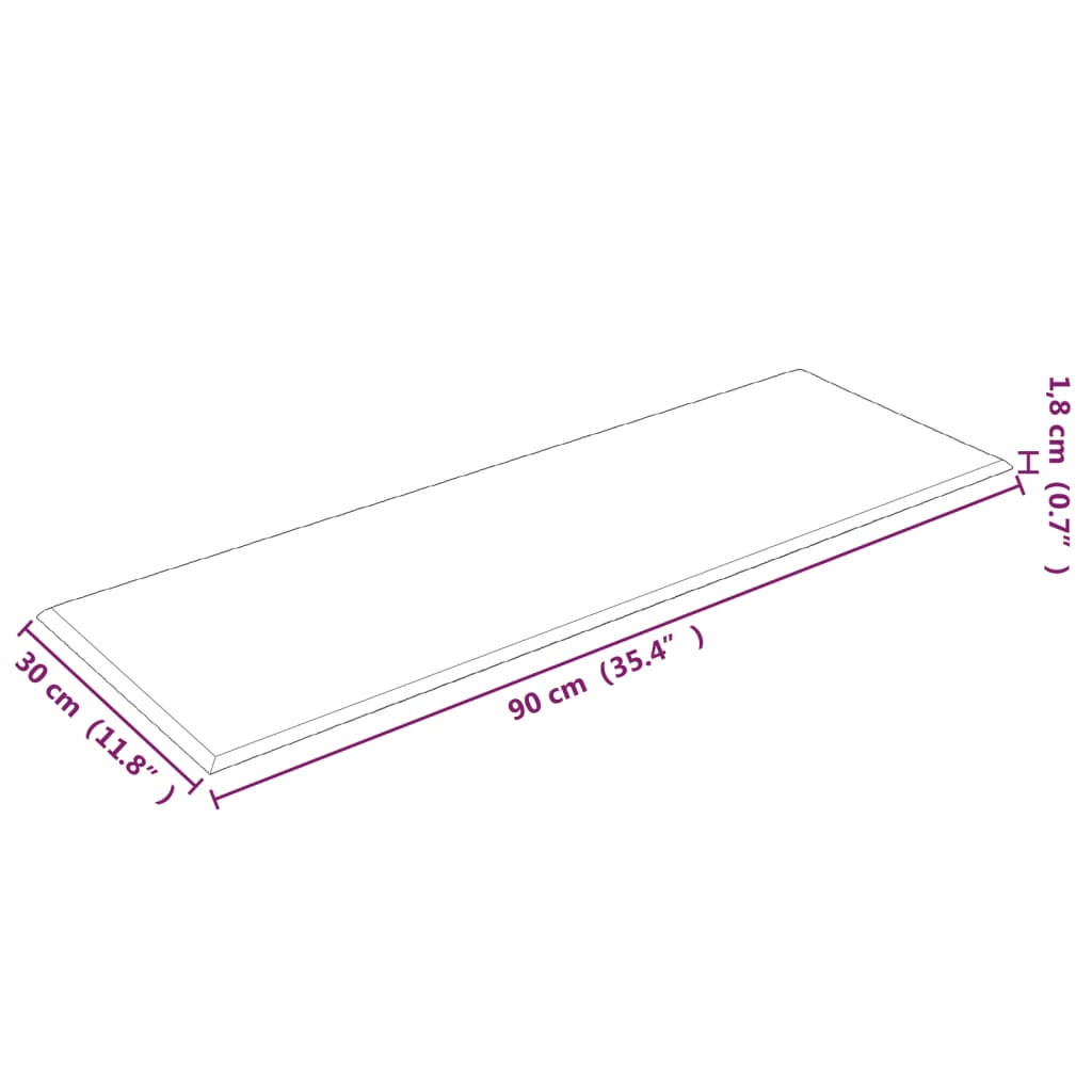 Pannelli Murali 12 pz Rosa 90x30 cm Velluto 3,24 m²