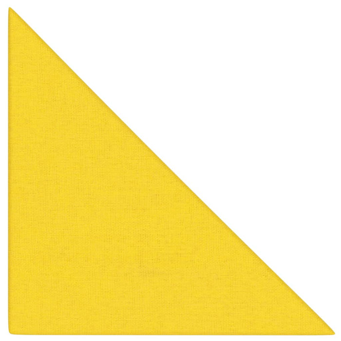 Pannelli Murali 12 pz Giallo chiaro 30x30 cm Tessuto 0,54 m² 343937