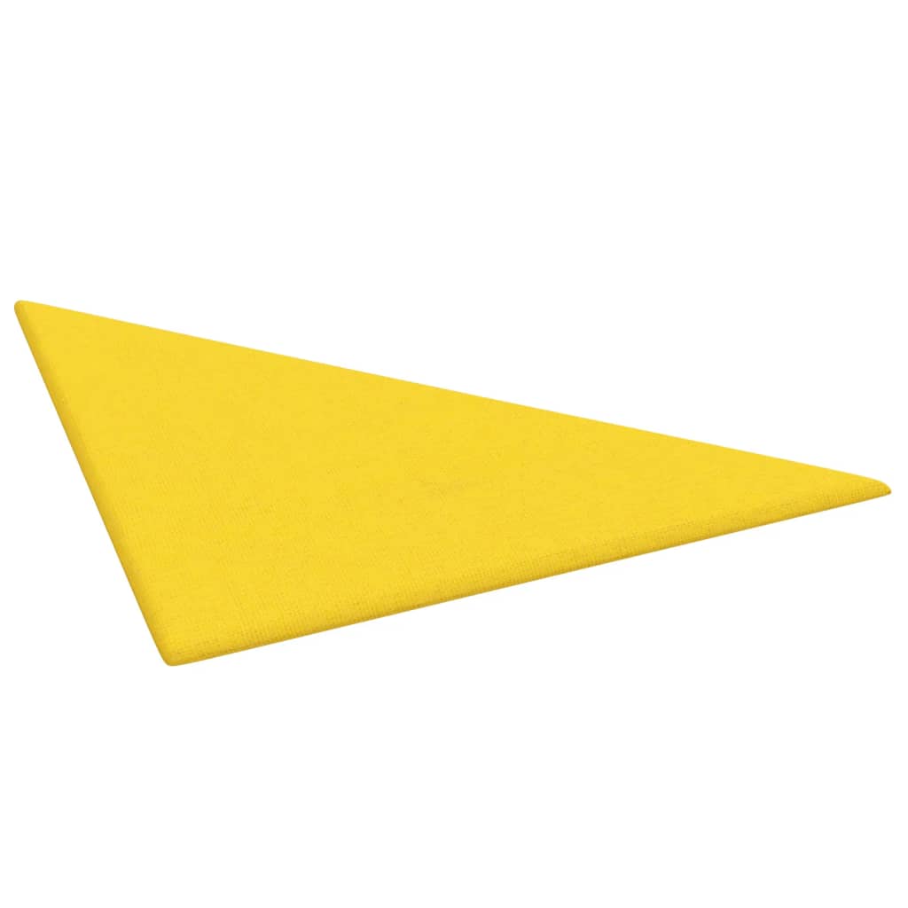 Pannelli Murali 12 pz Giallo chiaro 30x30 cm Tessuto 0,54 m² 343937