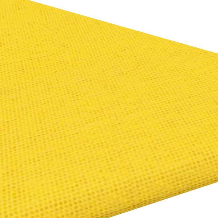 Pannelli Murali 12 pz Giallo chiaro 30x30 cm Tessuto 0,54 m² 343937