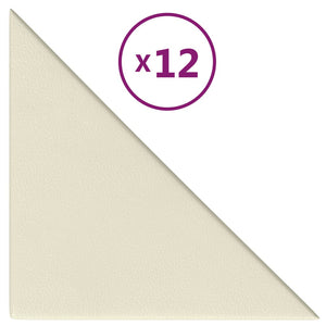 Pannelli Murali 12 pz Crema 30x30 cm in Similpelle 0,54 m² cod mxl 25427