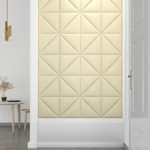 Pannelli Murali 12 pz Crema 30x30 cm in Similpelle 0,54 m² cod mxl 25427