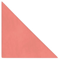 Pannelli Murali 12 pz Rosa 30x30 cm Velluto 0,54 m²