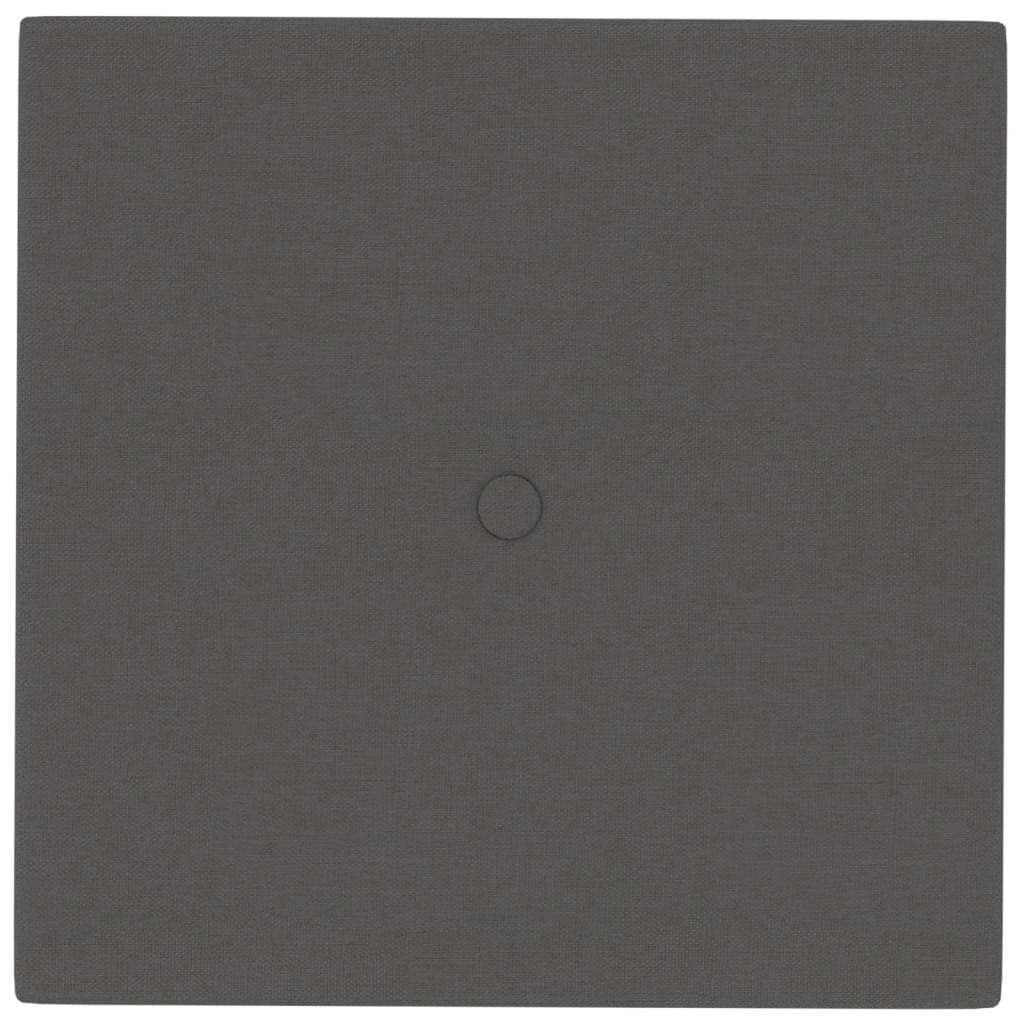 Pannelli Murali 12 pz Grigio Scuro 30x30 cm in Tessuto 1,08 m² 343958