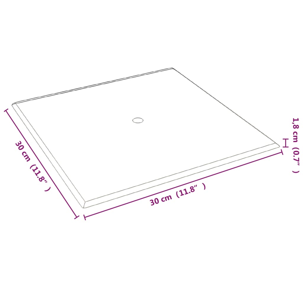 Pannelli Murali 12 pz Viola 30x30 cm in Tessuto 1,08 m²