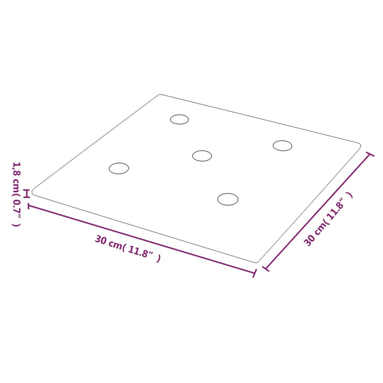 Pannelli Murali 12 pz Crema 30x30 cm Similpelle 1,08 m²