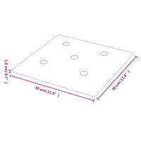 Pannelli Murali 12 pz Grigi 30x30 cm Similpelle 1,08 m²