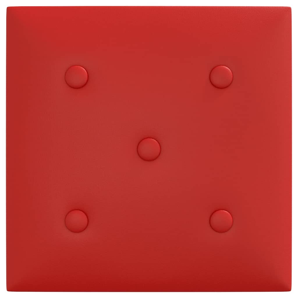 Pannelli Murali 12 pz Rosso Vino 30x30 cm Similpelle 1,08 m²