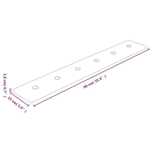 Pannelli Murali 12 pz Neri 90x15 cm in Similpelle 1,62 m²