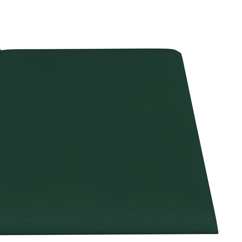 Pannelli Murali 12 pz Verde Scuro 30x15 cm Tessuto 0,54 m² 344014