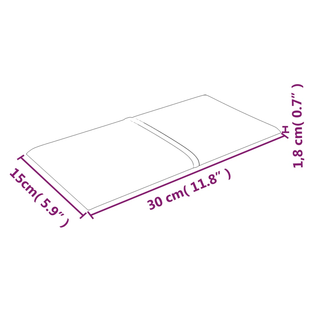 Pannelli Murali 12 pz Verde Scuro 30x15 cm Tessuto 0,54 m² 344014