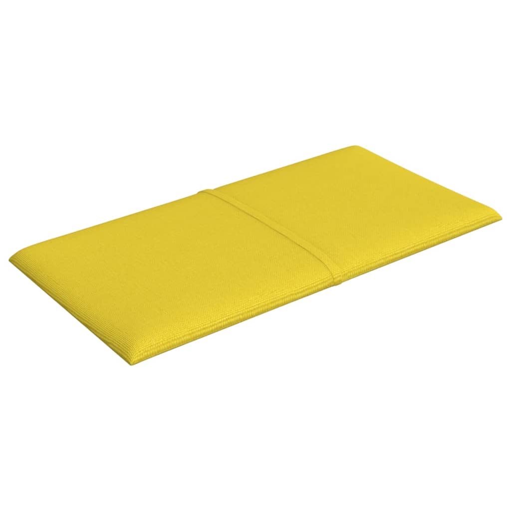 Pannelli Murali 12 pz Giallo chiaro 30x15 cm Tessuto 0,54 m² 344018