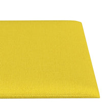 Pannelli Murali 12 pz Giallo chiaro 30x15 cm Tessuto 0,54 m² 344018