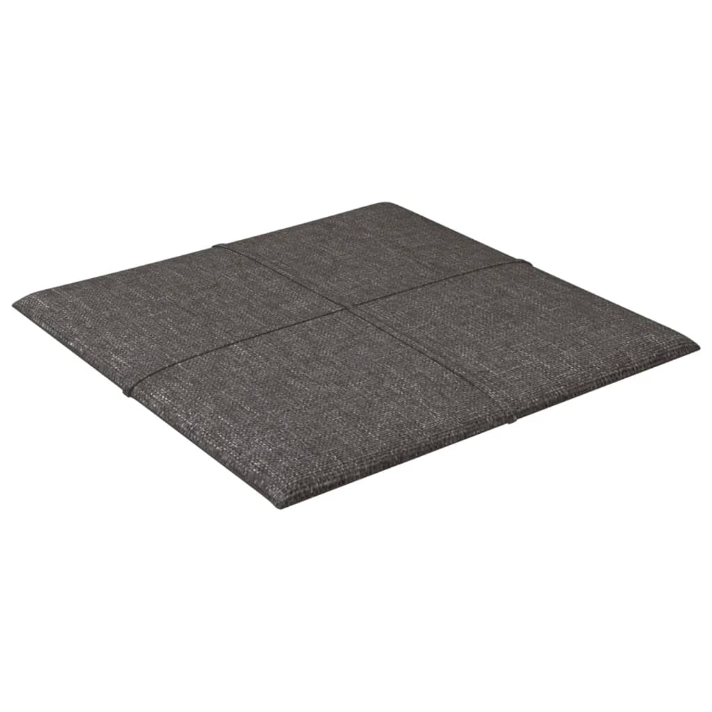 Pannelli Murali 12 pz Grigio Scuro 30x30 cm in Tessuto 1,08 m² 344032