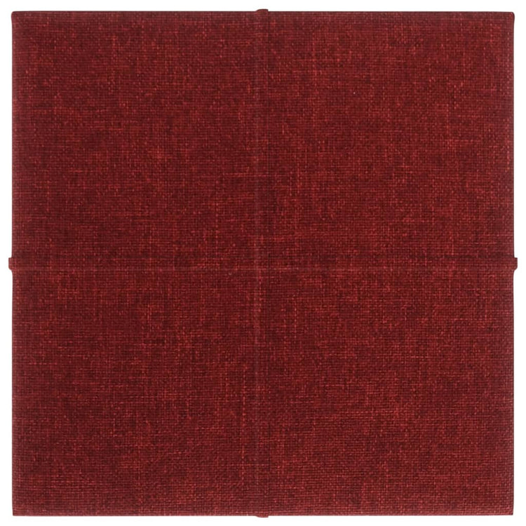 Pannelli Murali 12 pz Rosso Vino 30x30 cm in Tessuto 1,08 m² 344034