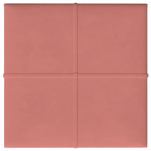 Pannelli Murali 12 pz Rosa 30x30 cm Velluto 1,08 m² 344045