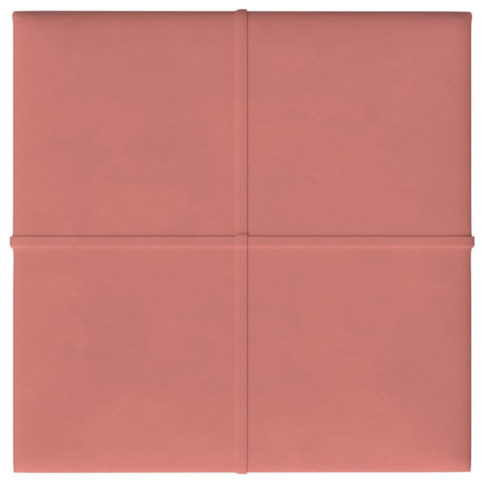 Pannelli Murali 12 pz Rosa 30x30 cm Velluto 1,08 m² 344045