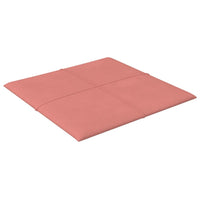 Pannelli Murali 12 pz Rosa 30x30 cm Velluto 1,08 m² 344045