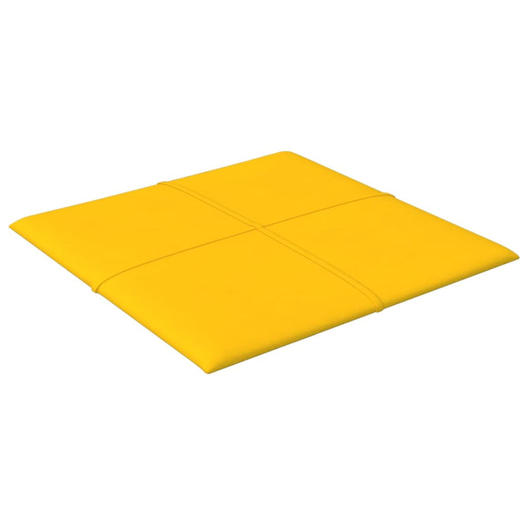 Pannelli Murali 12 pz Gialli 30x30 cm Velluto 1,08 m²