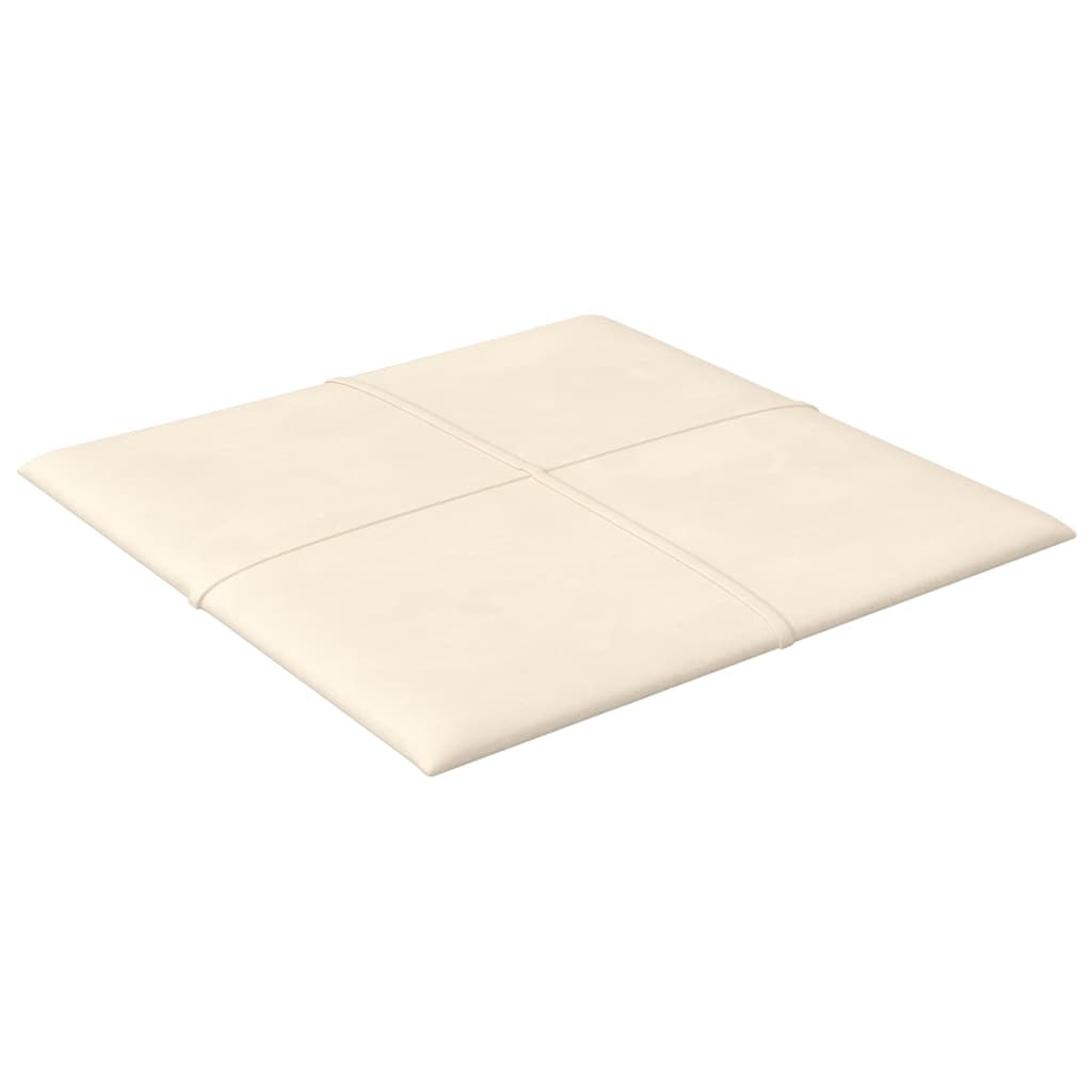 Pannelli Murali 12 pz Crema 30x30 cm Velluto 1,08 m² cod mxl 19062