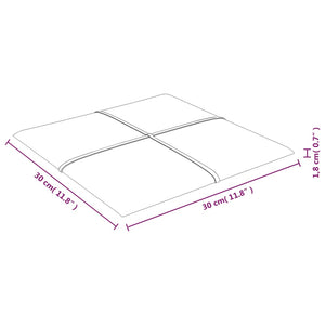 Pannelli Murali 12 pz Crema 30x30 cm Velluto 1,08 m² cod mxl 19062