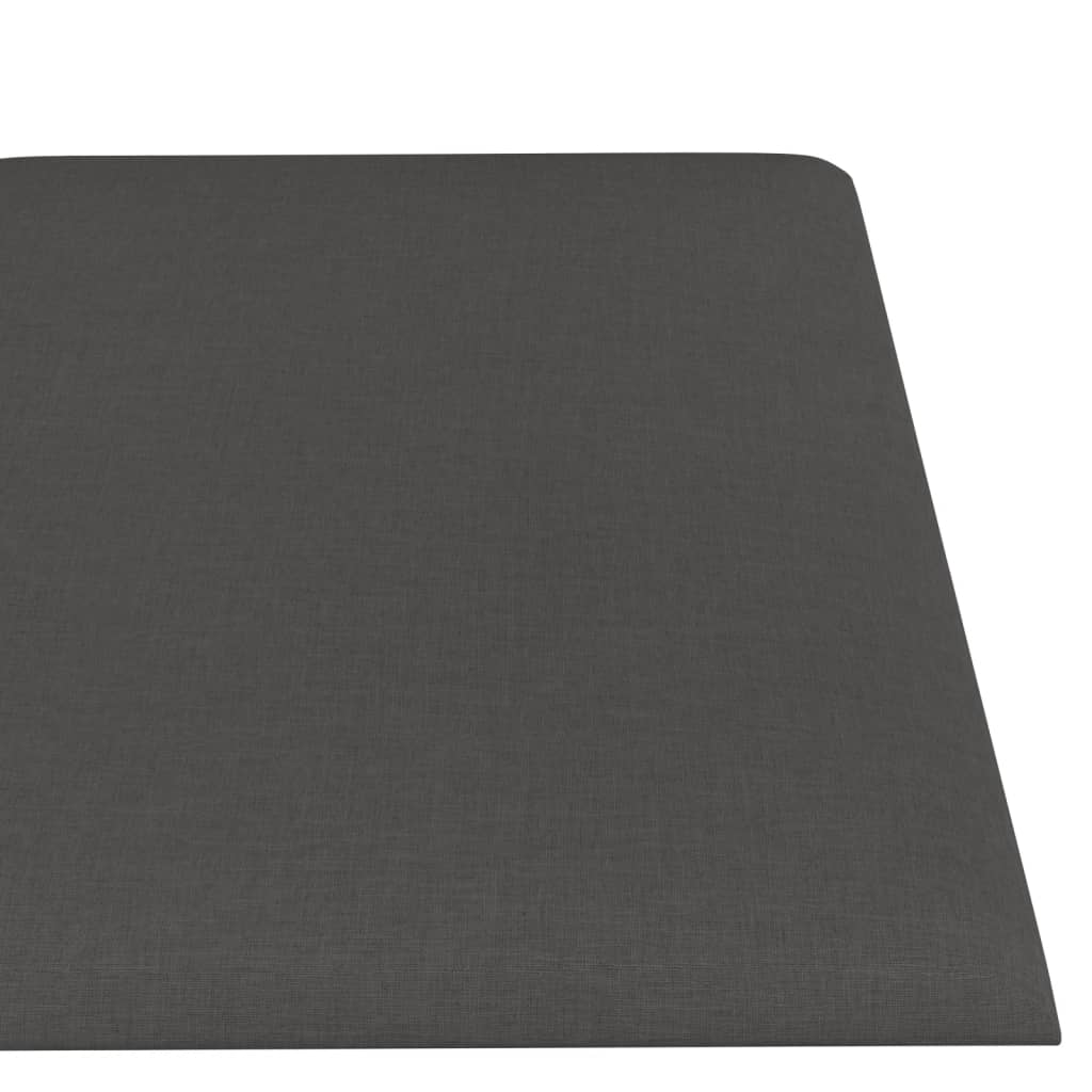 Pannelli Murali 12 pz Grigio Scuro 60x15 cm Tessuto 1,08 m² 344053