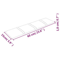 Pannelli Murali 12 pz Neri 60x15 cm Tessuto 1,08 m²