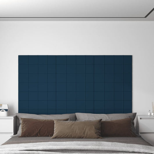 Pannelli Murali 12 pz Blu 60x15 cm Velluto 1,08 m² cod mxl 18706