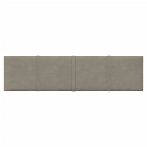 Pannelli Murali 12 pz Grigio Chiaro 60x15 cm Velluto 1,08 m²